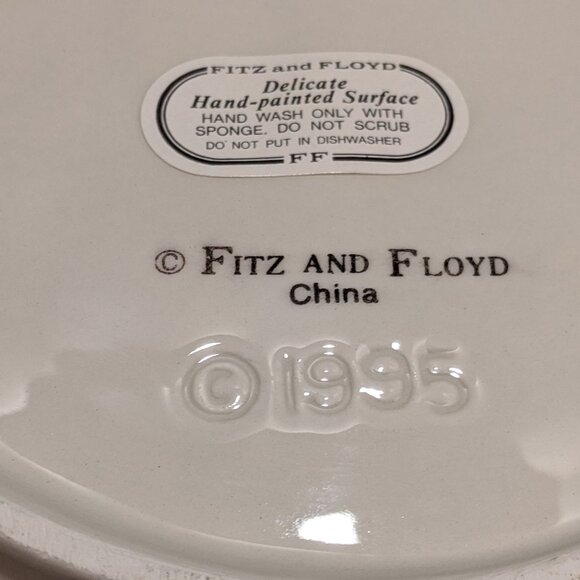 Fitz and Floyd Snowman Decorative Plate - 1995 - Picture 4 of 4